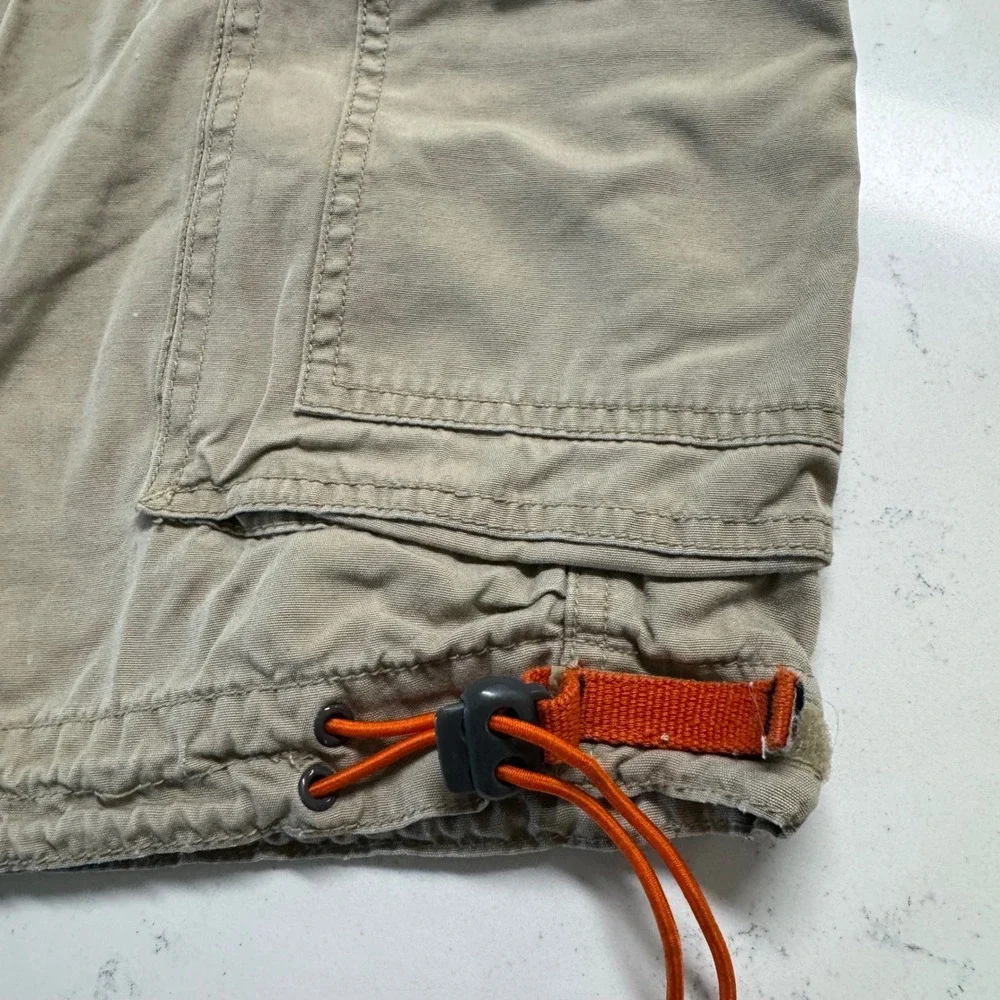 Vtg Aeropostale Cargo Shorts Mens 36 Tan A87 Utility Cotton Adjustable Hem
